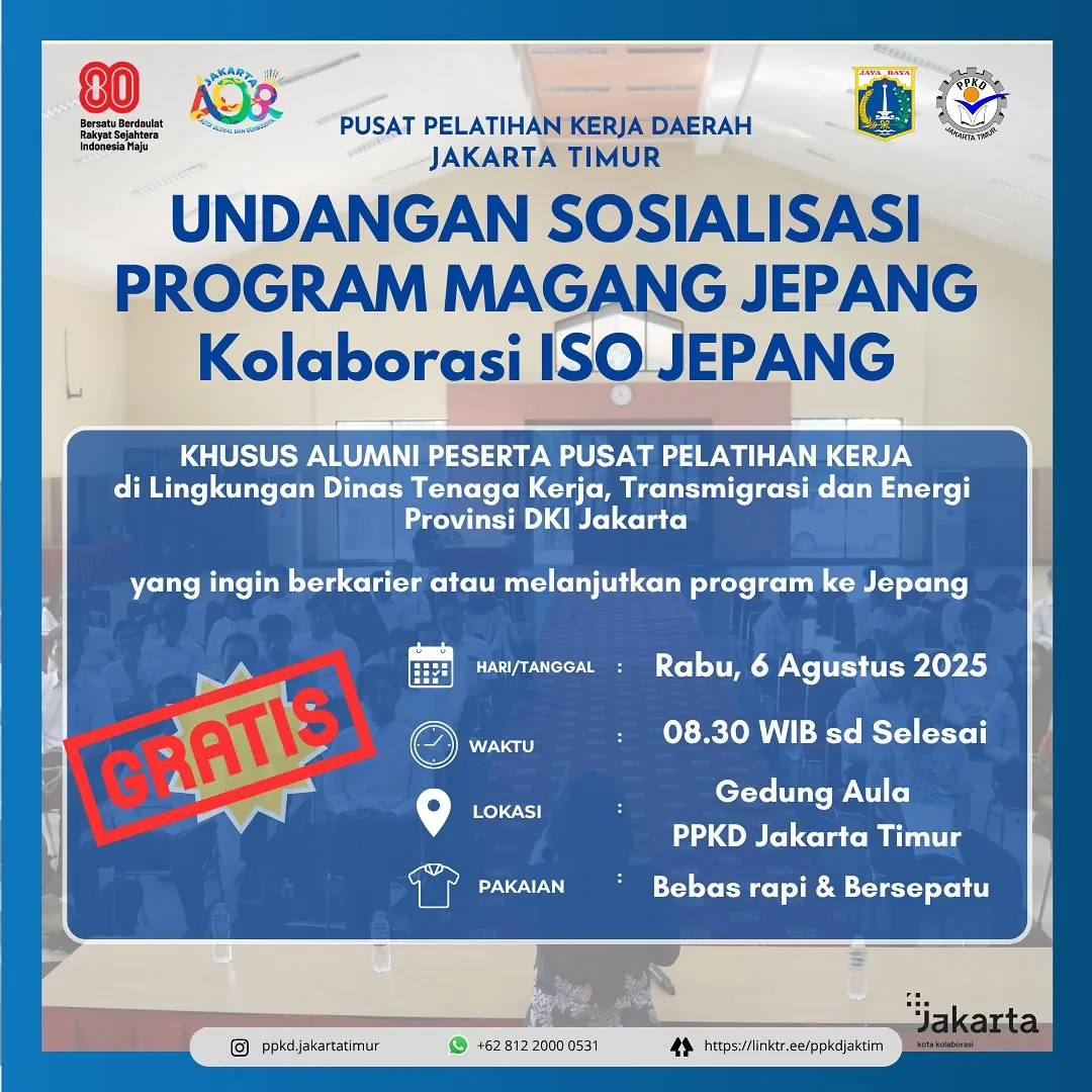 UNDANGAN SOSIALISASI PROGRAM MAGANG JEPANG – PPKD KABUPATEN TEGAL
